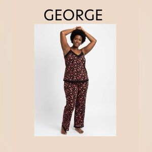 George Women’s Sleeveless Pajama Set Size Large